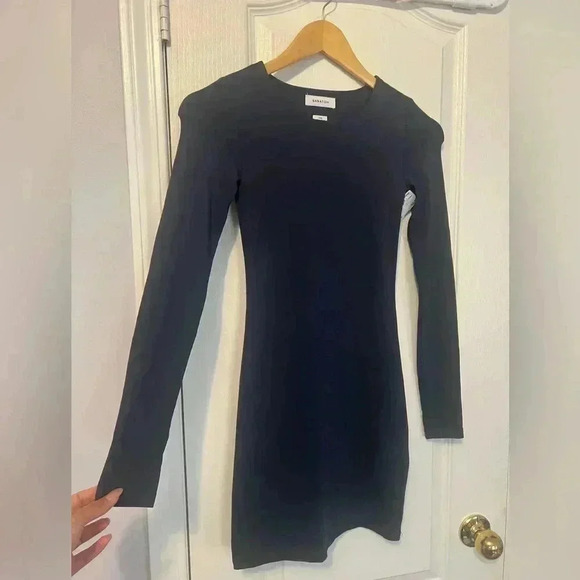 Navy Blue Aritzia/Babaton Long Sleeve Dress in Size 2XS - Picture 4 of 5